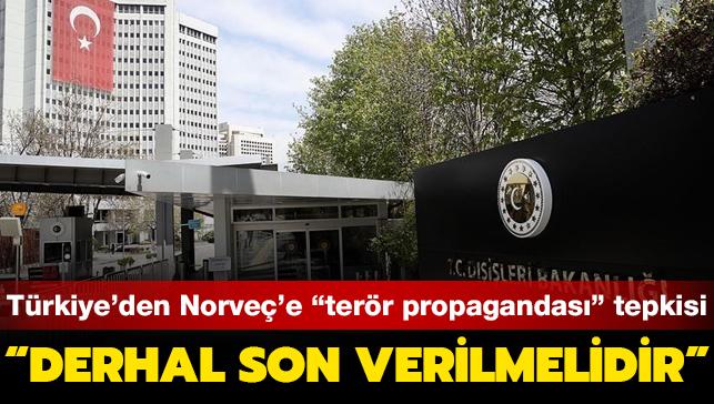 Trkiye'den Norve'e "terr propagandas" tepkisi: Derhal son verilmelidir