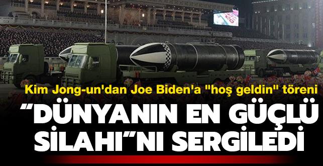 Kim Jong-un'dan Joe Biden'a "ho geldin" treni: "Dnyann en gl silah"n sergiledi