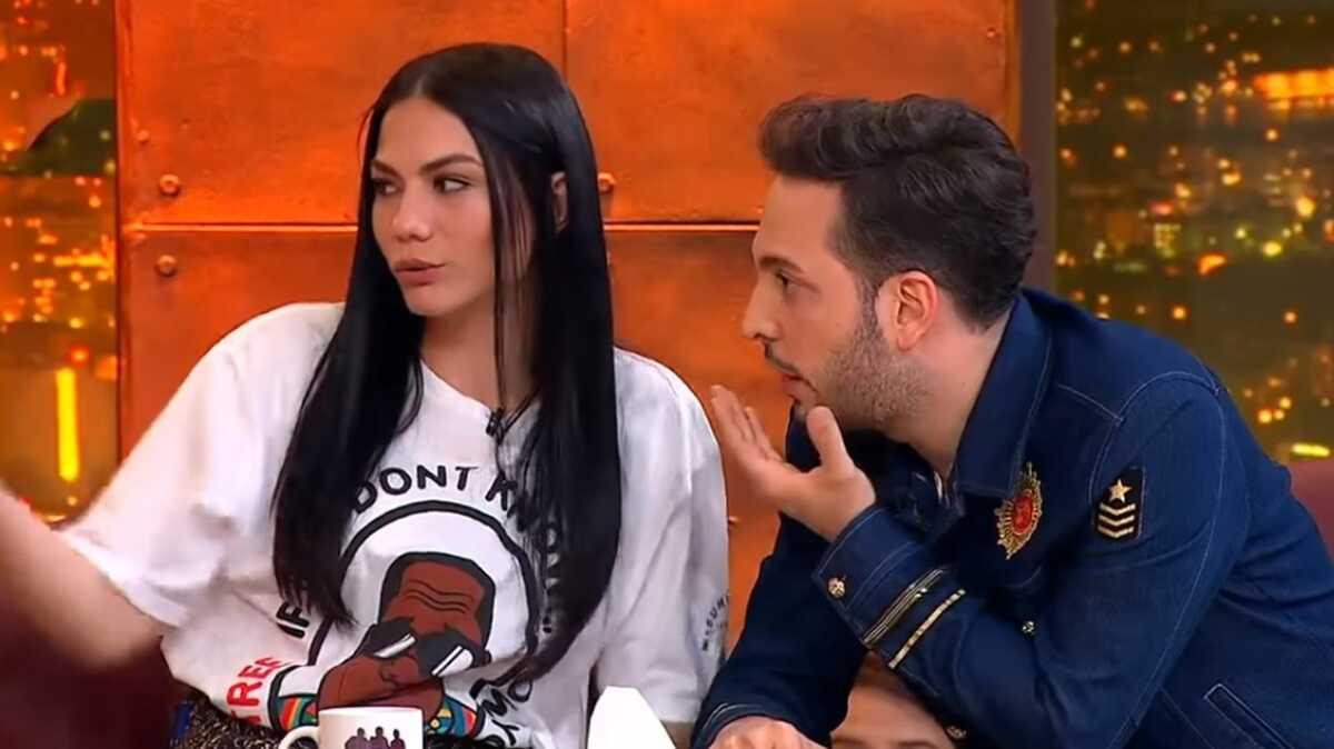 Oğuzhan Koç�u utandıran anlar&hellip; Demet Özdemir, sevgilisinin canlı