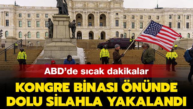 ABD'de scak dakikalar: Kongre binas nnde dolu silahla yakaland