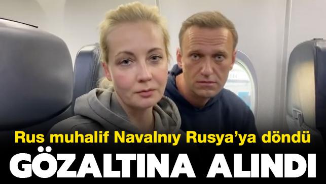 Rus muhalif Navalny Rusya'ya dnd... Gzaltna alnd