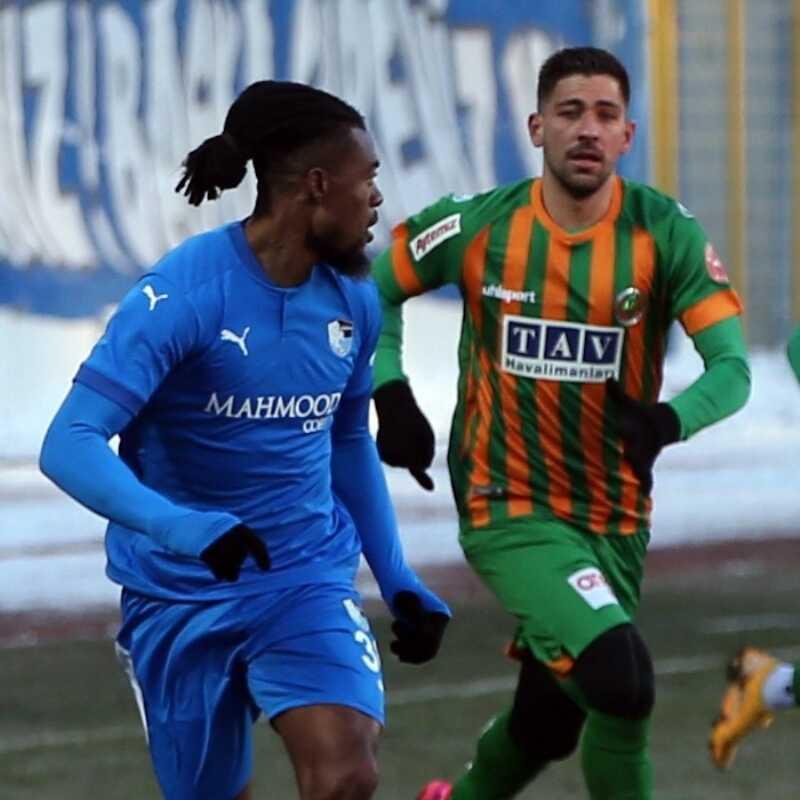 Alanyaspor deplasmanda BB. Erzurumspor ile 1-1 berabere kald