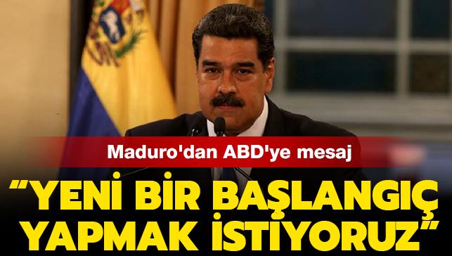 Venezuela Devlet Bakan Maduro'dan ABD'ye mesaj: "Yeni bir balang yapmak istiyoruz"