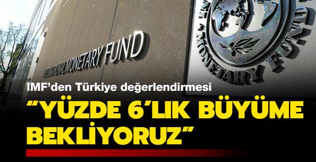 Son dakika haberleri... IMF'den Türkiye değerlendirmesi: Yüzde 6'lık büyüme bekliyoruz