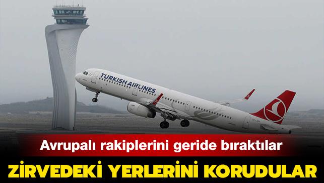THY ve İstanbul Havalimanı Avrupalı rakiplerini geride bıraktı: Zirvedeki yerlerini korudular