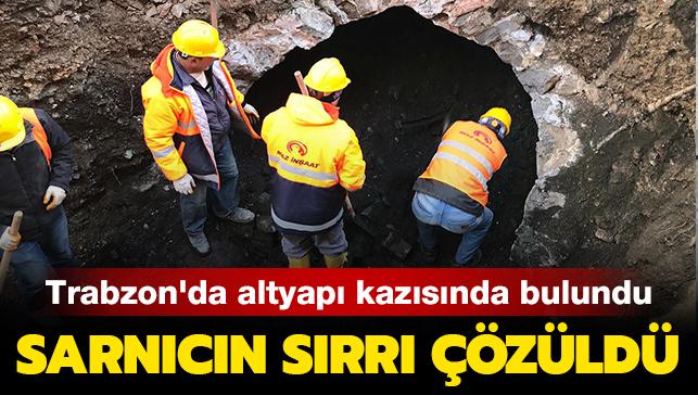 Trabzon'da altyapı kazısında bulundu: Tarihi sarnıcın sırrı çözüldü