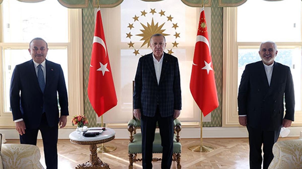 Başkan Erdoğan, İran Dışişleri Bakanı Zarif'i kabul etti
