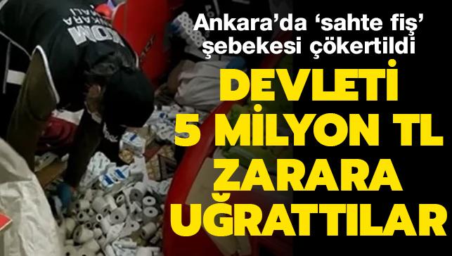 Devleti 5 milyon TL zarara urattlar... Ankara'da 'sahte fi' ebekesi kertildi