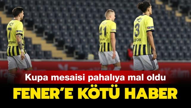 Fenerbahçe'ye Fatih Karagümrük maçı öncesi kötü haber