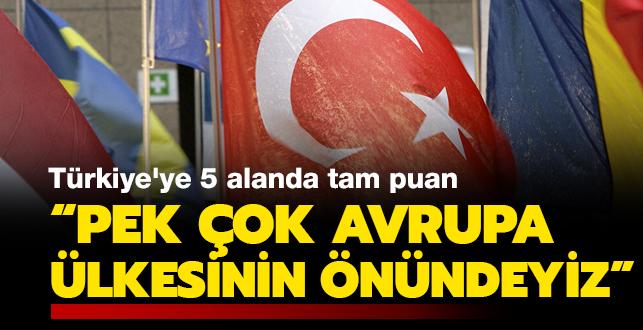 YK Bakan Sara: '5 alanda tam puan alan Trkiye, Avrupa lkeleri arasnda ne kt'