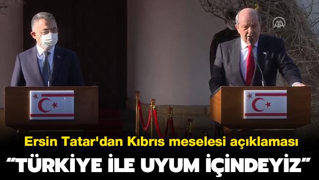 KKTC Cumhurbakan Ersin Tatar'dan Kbrs meselesi aklamas: "Trkiye ile uyum iindeyiz" 