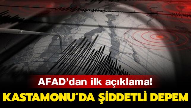 AFAD: Kastamonu'da 4.5 büyüklüğünde deprem