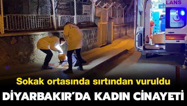 Diyarbakr'da kadn cinayeti... Sokak ortasnda srtndan vuruldu