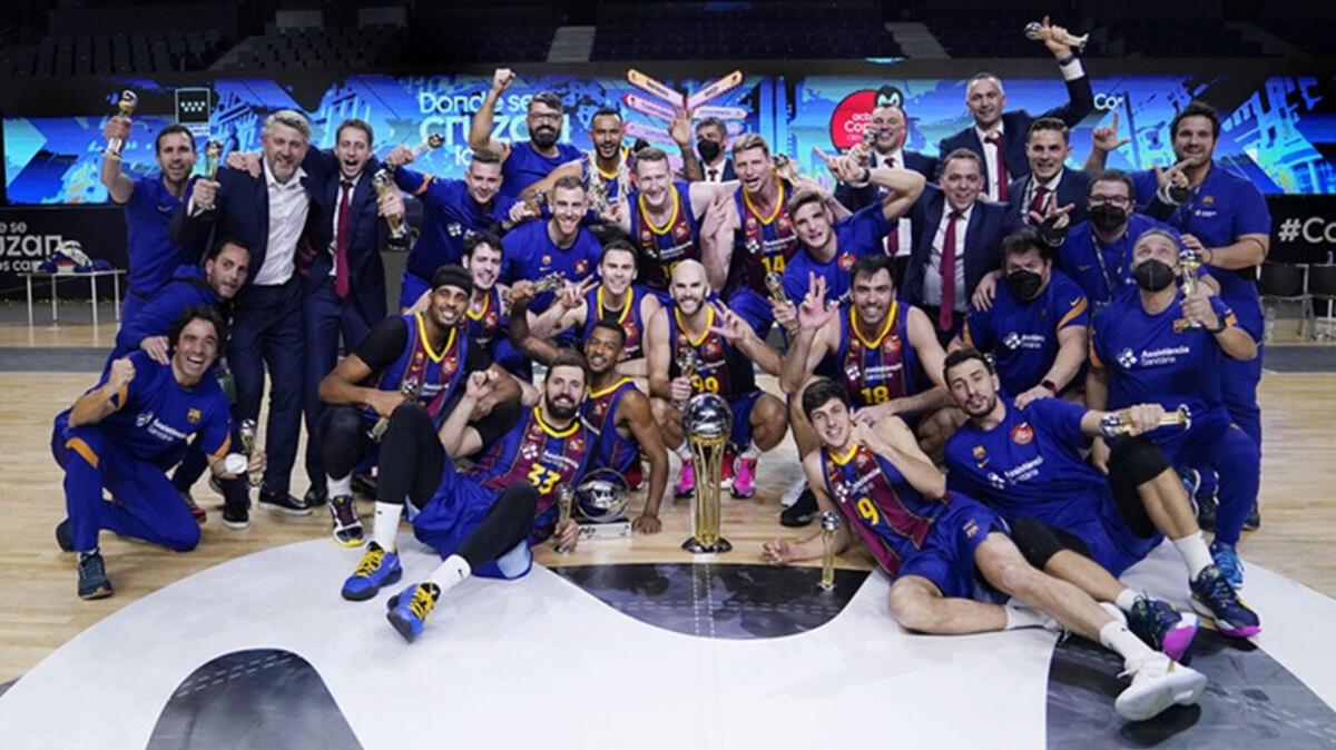 Basketbolda spanya Kral Kupas Real Madrid'i deviren Barcelona'nn