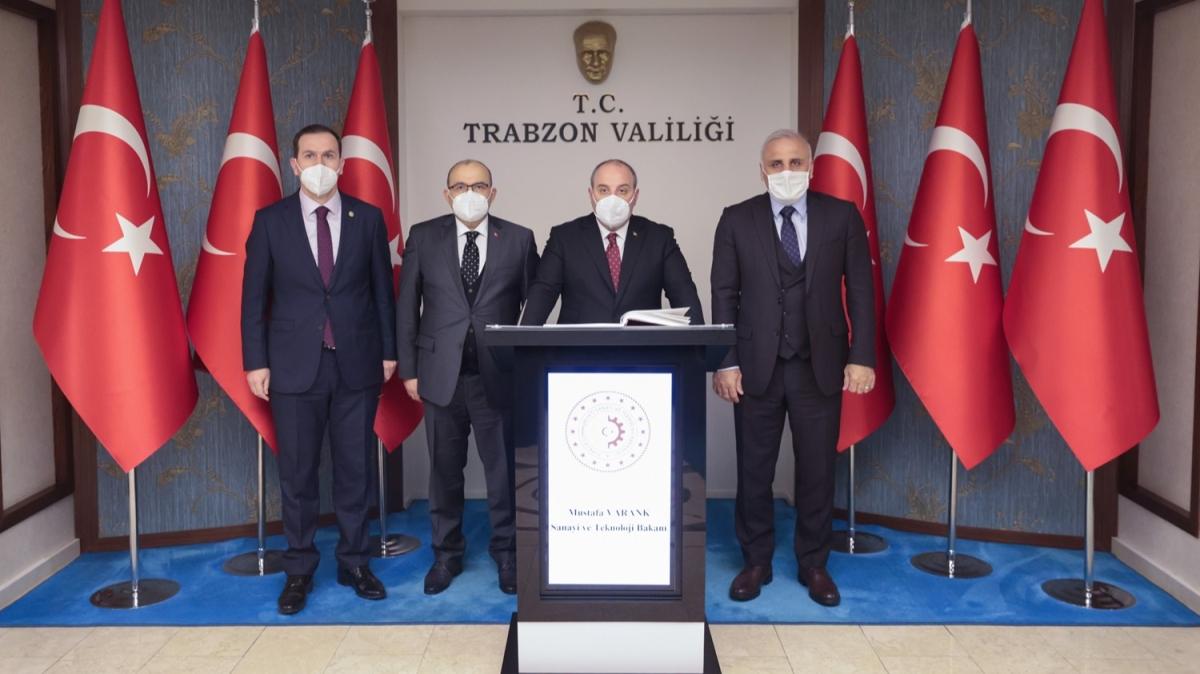 Sanayi ve Teknoloji Bakan Mustafa Varank, Trabzon'da incelemelerde bulundu