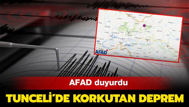 Son dakika haberleri... Tunceli'de 4.1 büyüklüğünde deprem
