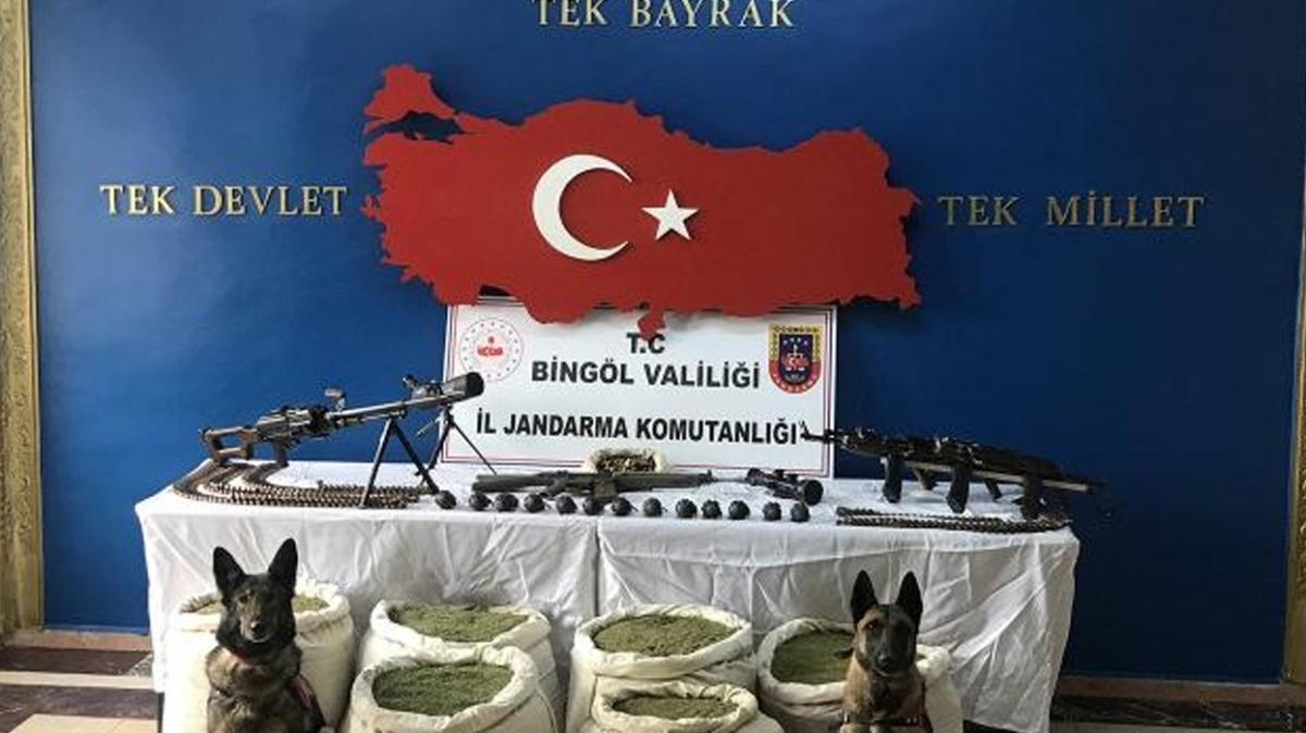 Bingl'de gerekletirilen Eren-4 operasyonunda PKK'ya ait 150 kilo uyuturucu ele geirildi