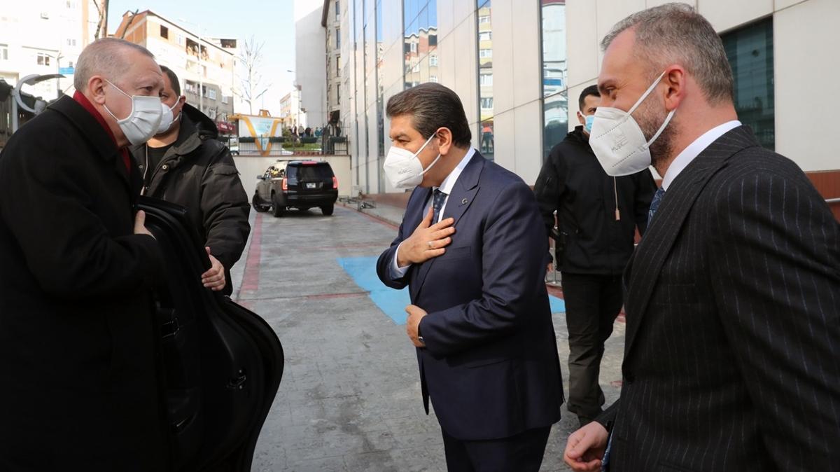 Cumhurbaşkanı Erdoğan Emin Saraç'ın cenazesinin ardından Esenler Belediyesi'ni ziyaret etti
