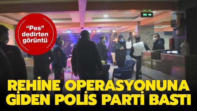 Malatya'da silahlı rehin ihbarına giden polis, 20 kişiyi parti yaparken yakaladı