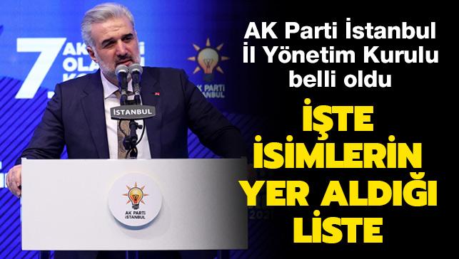 AK Parti İstanbul İl Yönetim Kurulu belli oldu... İşte isimlerin yer aldığı liste