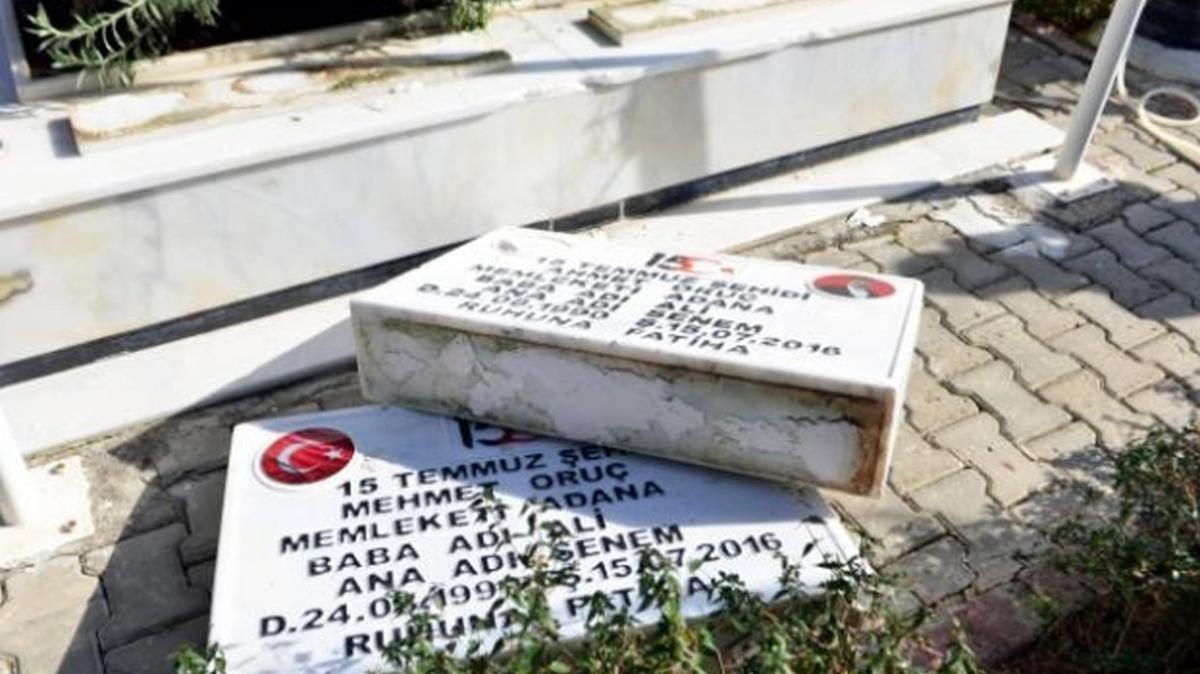 Adana'da şehit mezarlarına dadanan 5 kişi yakalandı