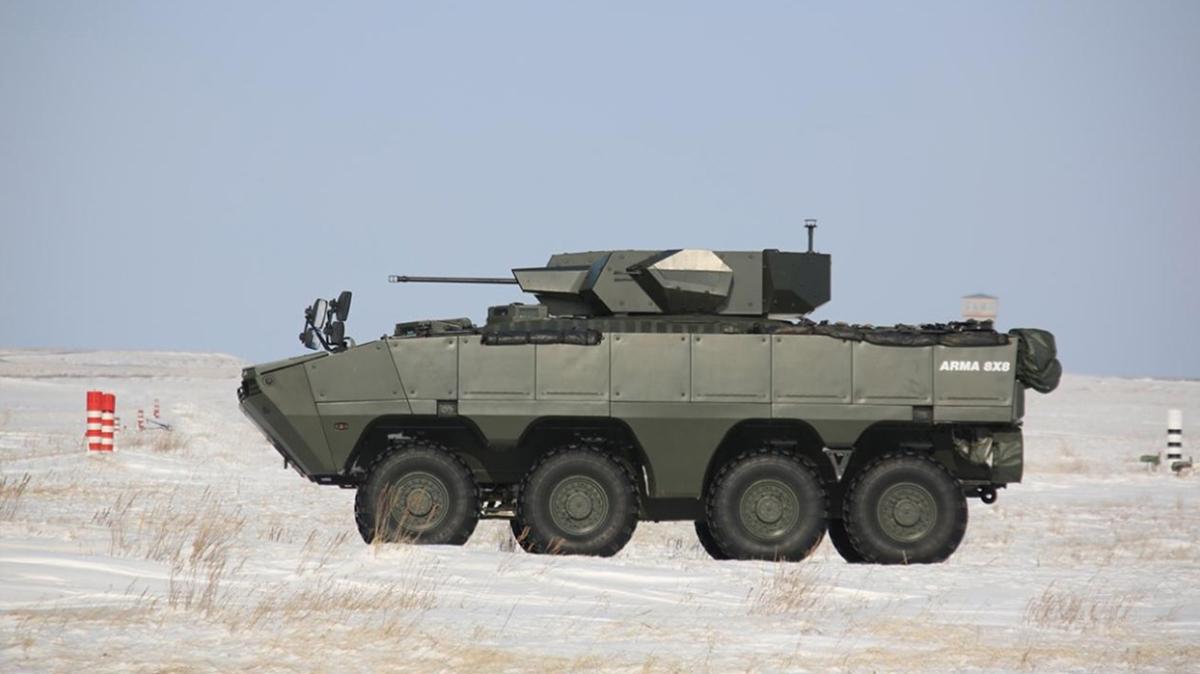 Kazakistan Arma 8x8'i ve Nefer silah sistemini test etti