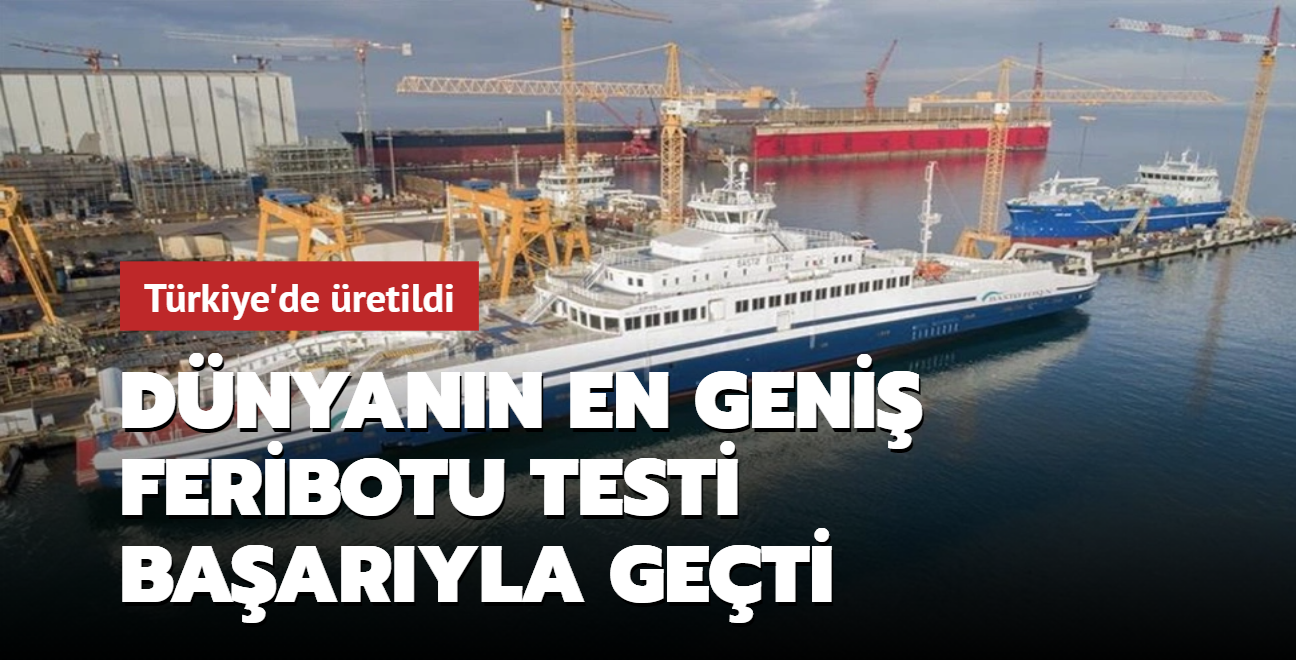 Trkiye'de retildi: Dnyann en geni elektrikli feribotu Norve sularnda test edildi