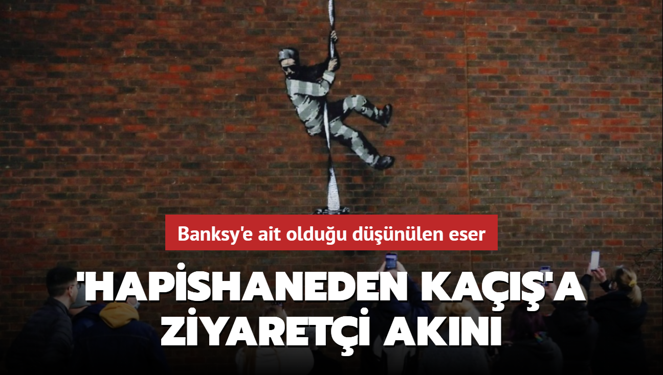 Sylentisi bile yetti... Banksy'e ait olduu dnlen 'Hapishaneden Ka'a ziyareti akn
