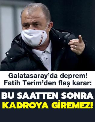 Galatasaray'da deprem! Fatih Terim'den karar: Artk kadroya giremez