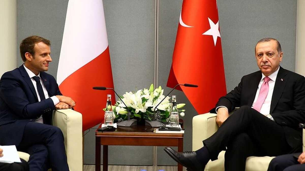 Kritik zirve... Bakan Erdoan Fransa Cumhurbakan Macron ile grt