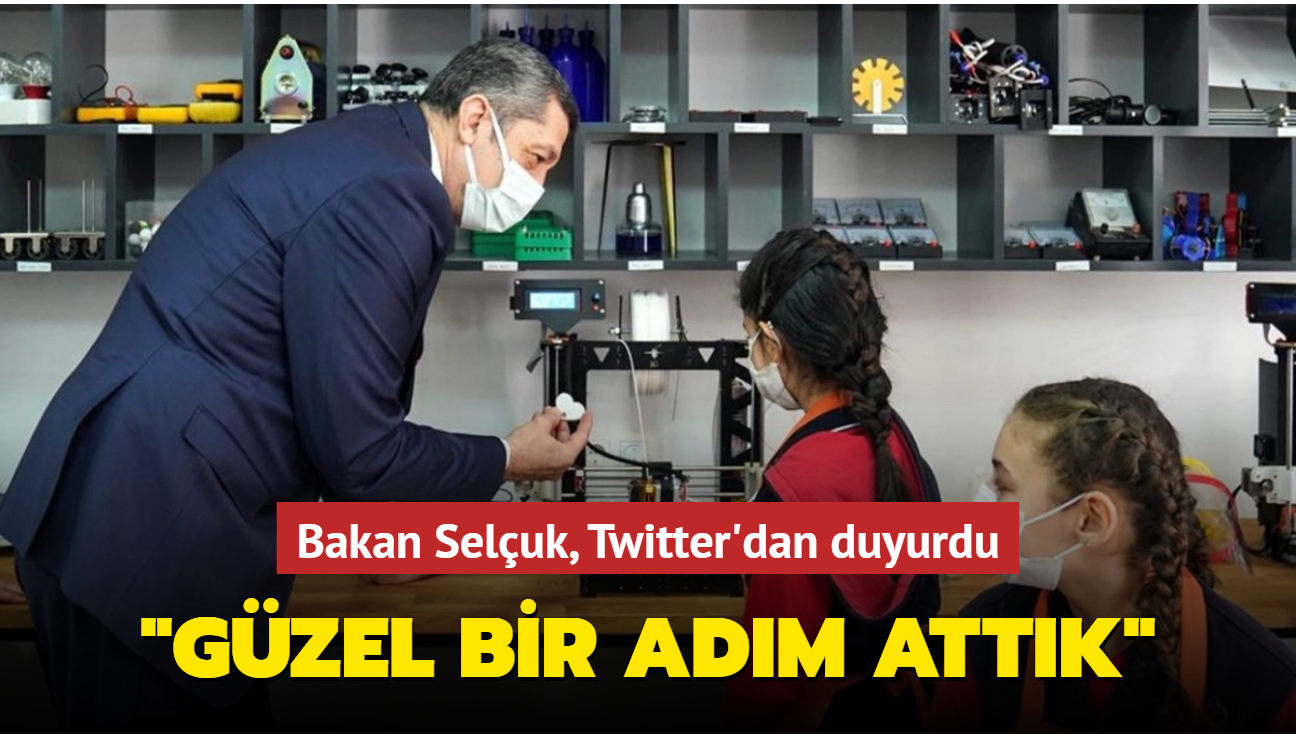 Milli Eitim Bakan Seluk, Twitter'dan duyurdu: "Gzel bir adm attk"