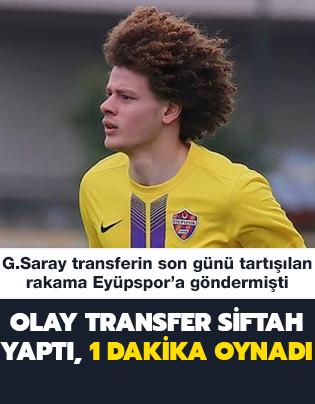 Olay transfer Erencan Yardmc siftah yapt, 1 dakika sre ald!