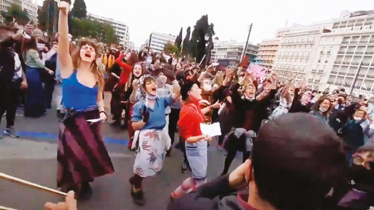 Yunan kadnlardan 'Trkiye'li protesto iddias