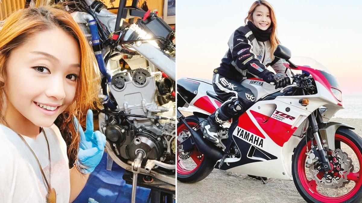 Japonya'da viral olmutu! Fenomen kadn motorcu erkek kt