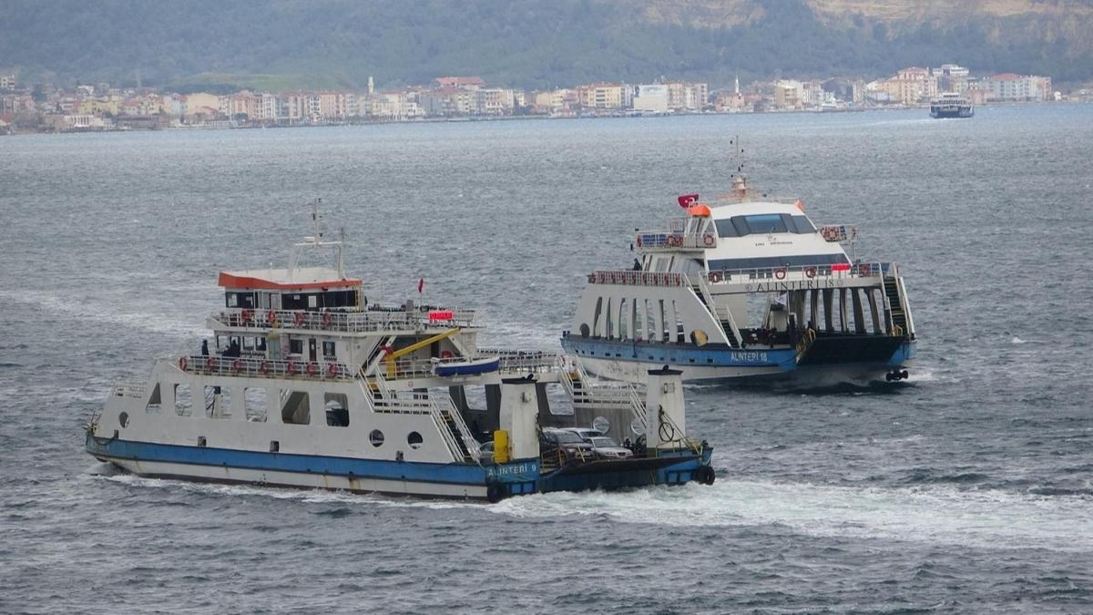 Bozcaada ve Gkeada ilesine yaplmas planlanan tm feribot seferleri iptal edildi