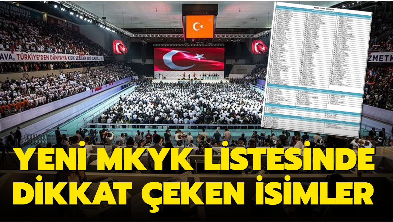 AK Parti'nin yeni MKYK listesinde dikkat çeken isimler