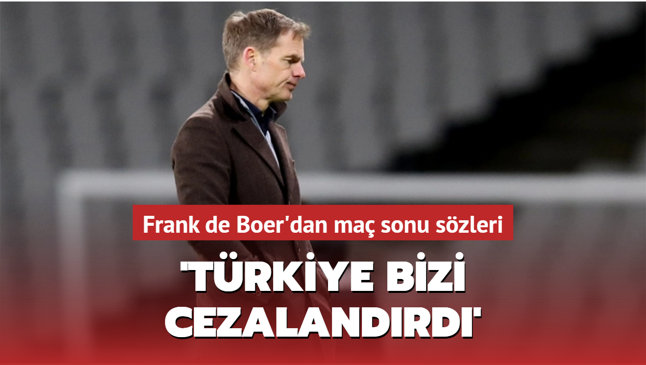 Frank de Boer: Trkiye bizi cezalandrd
