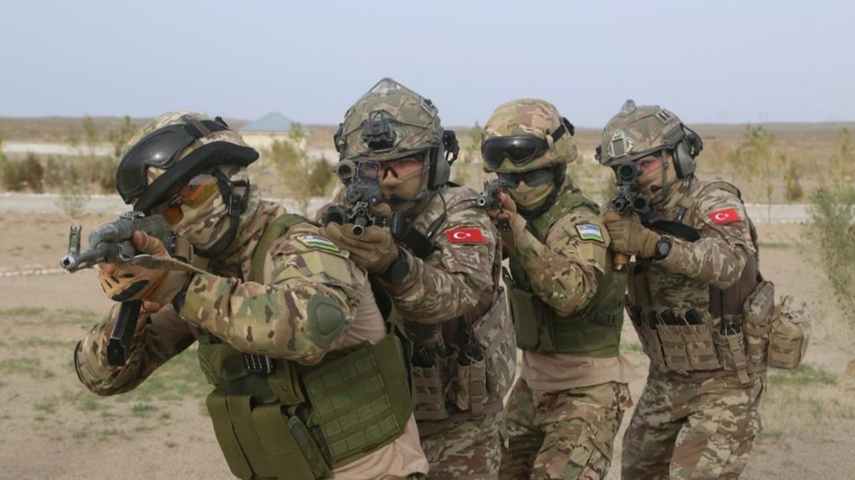 zbekistan ve Trkiye zel kuvvetlerinin ortak askeri tatbikat sona erdi