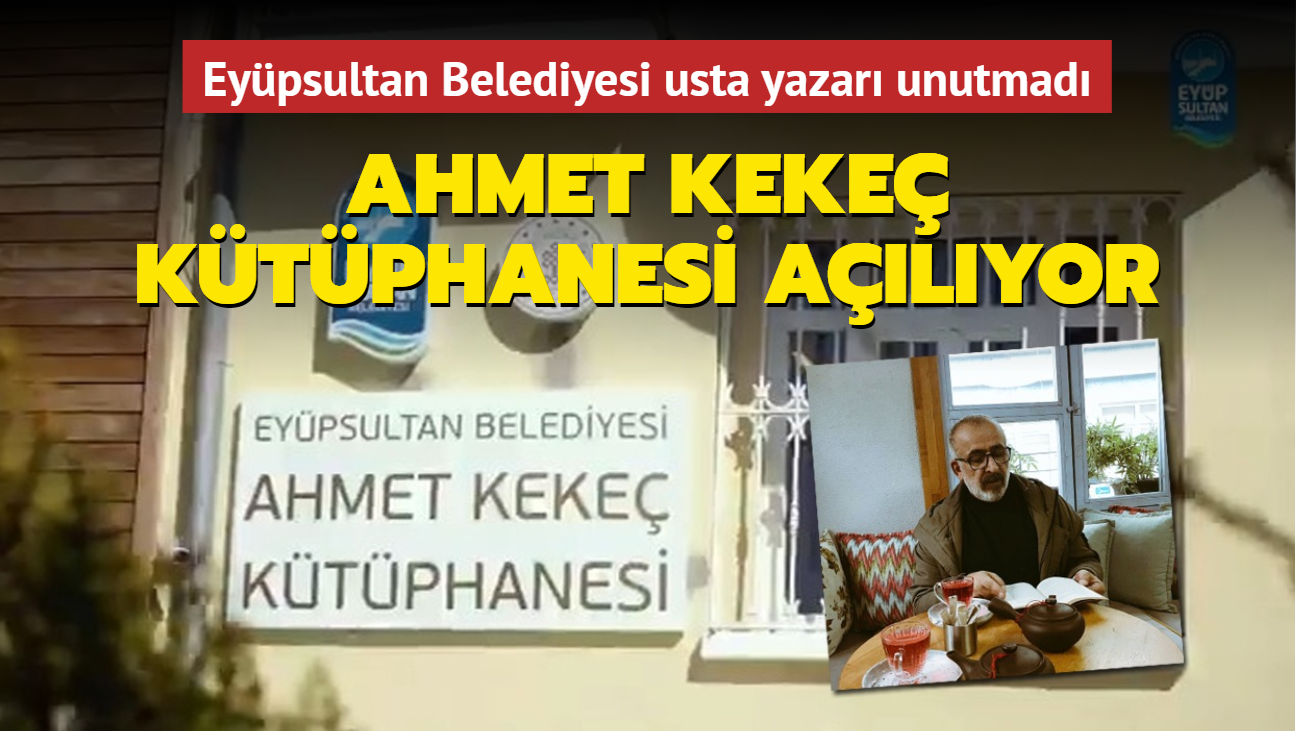Eypsultan'da Ahmet Keke Ktphanesi yarn alyor