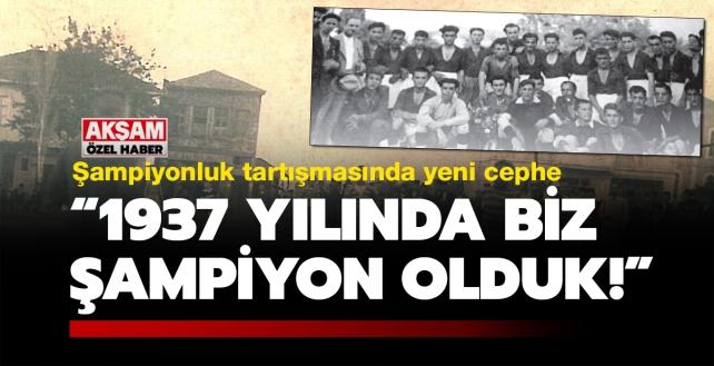 ZEL! Bafraspor srarl: 1937'de biz ampiyon olduk!
