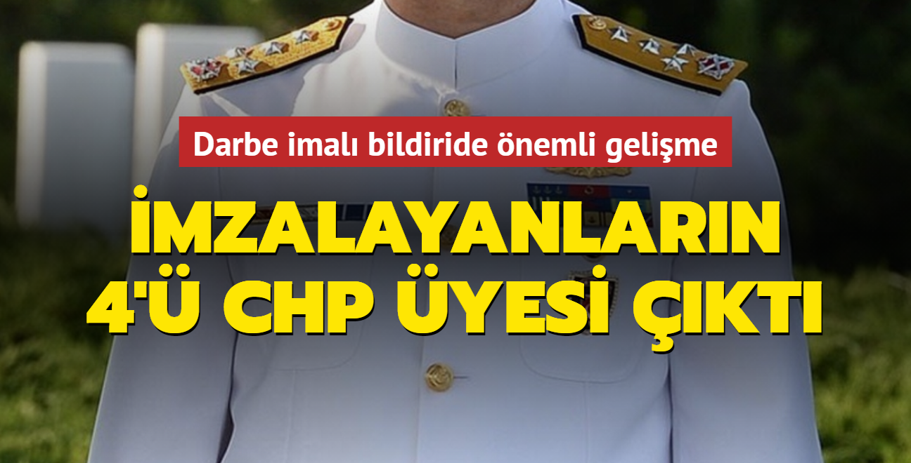 Darbe imal bildiriyi imzalayan emekli amirallerden 4' CHP yesi kt