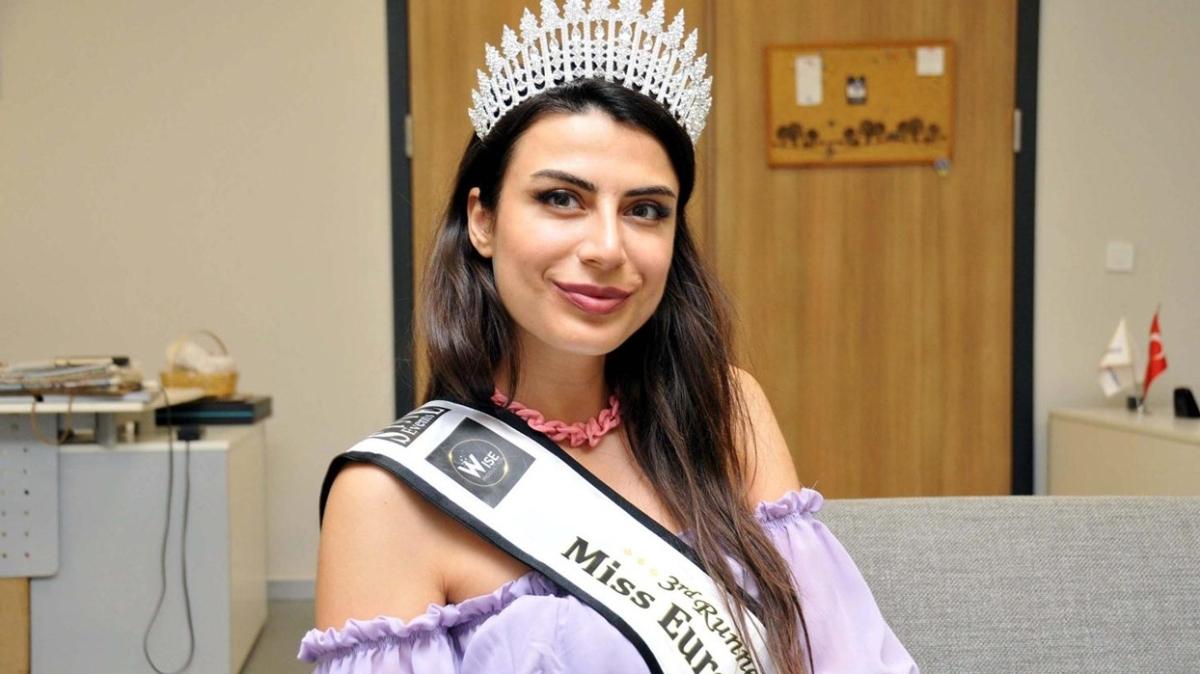 Trk manken Duygu akmak'tan byk baar! Lbnan'da dzenlenen 'Miss Europe 2021'de nc oldu