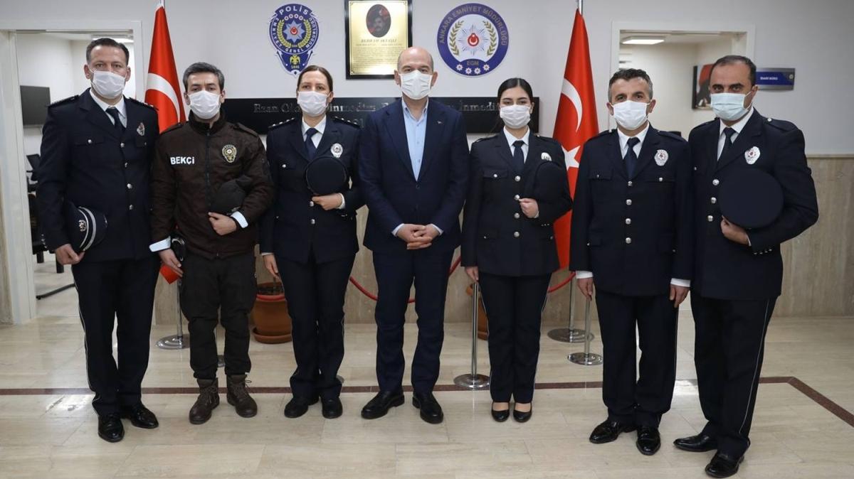 İçişleri Bakanı Süleyman Soylu'dan Şehit Behram Aktaşlı Polis Merkezi Amirliğine ziyaret