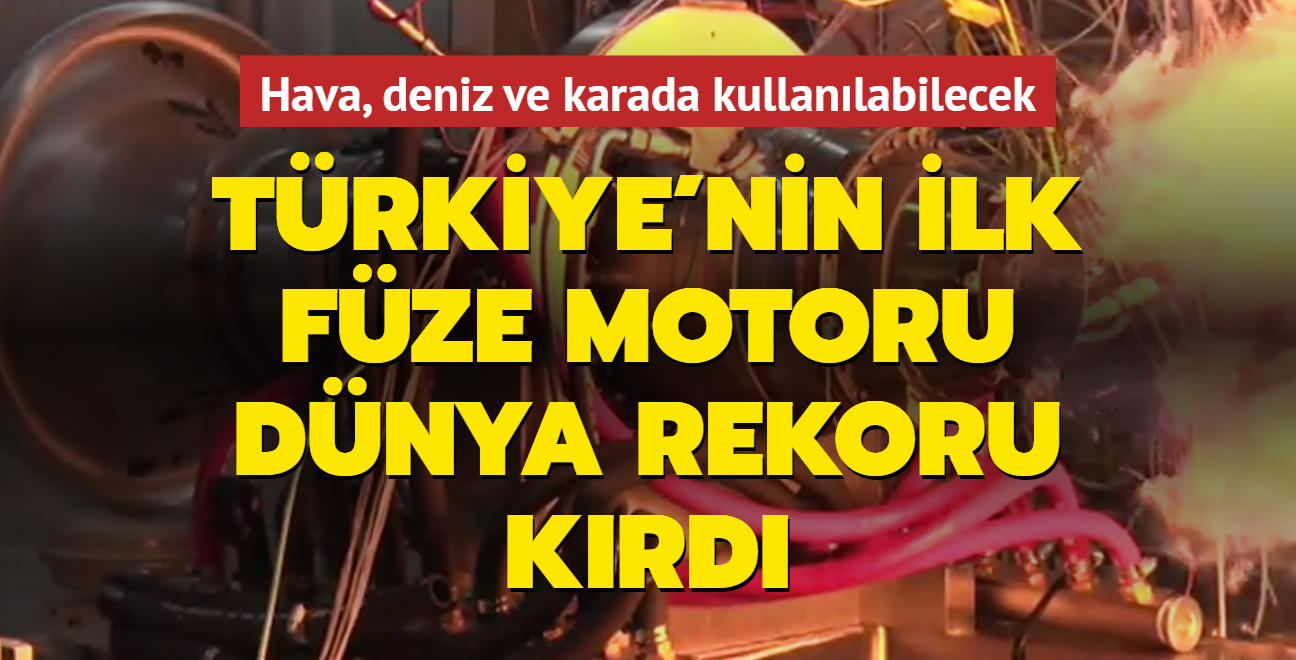 Trkiye'nin ilk gemisavar fze motoru dnya rekoru krd: Bakan Varank TUSA' tebrik etti