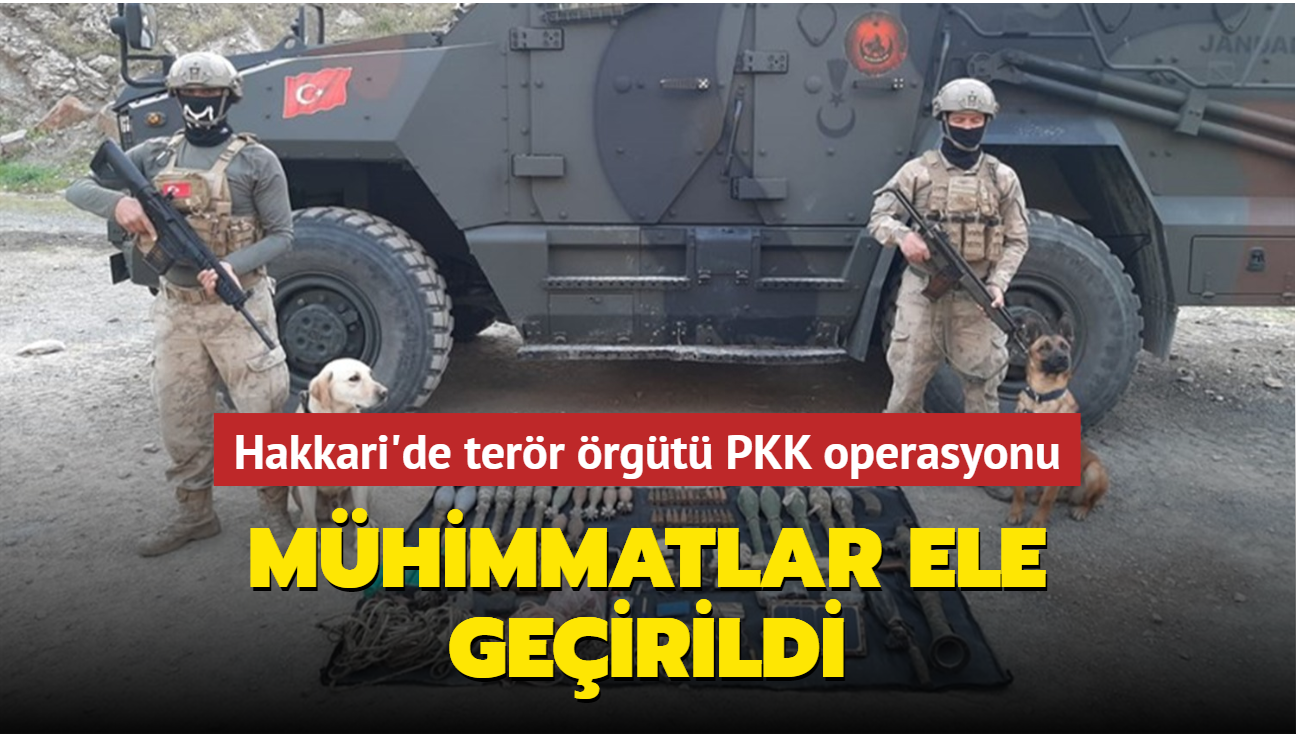 Hakkari'de terr rgt PKK operasyonu... Mhimmatlar ele geirildi