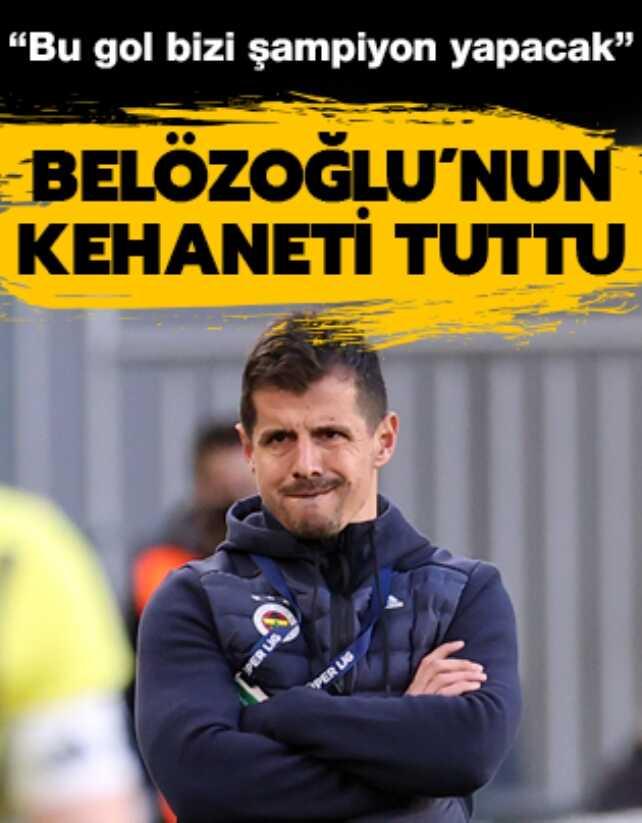 Emre Belözoğlu'nun kehaneti tuttu