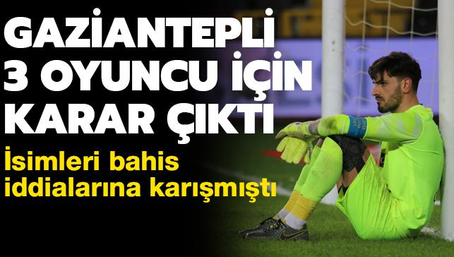 Gaziantep FK; Günay Güvenç, Enver Cenk Şahin ve Bilal Başacıkoğlu'nu affetti