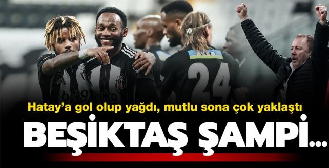 Beşiktaş şampi... Hatayspor'a gol olup yağdı, mutlu sona çok yaklaştı