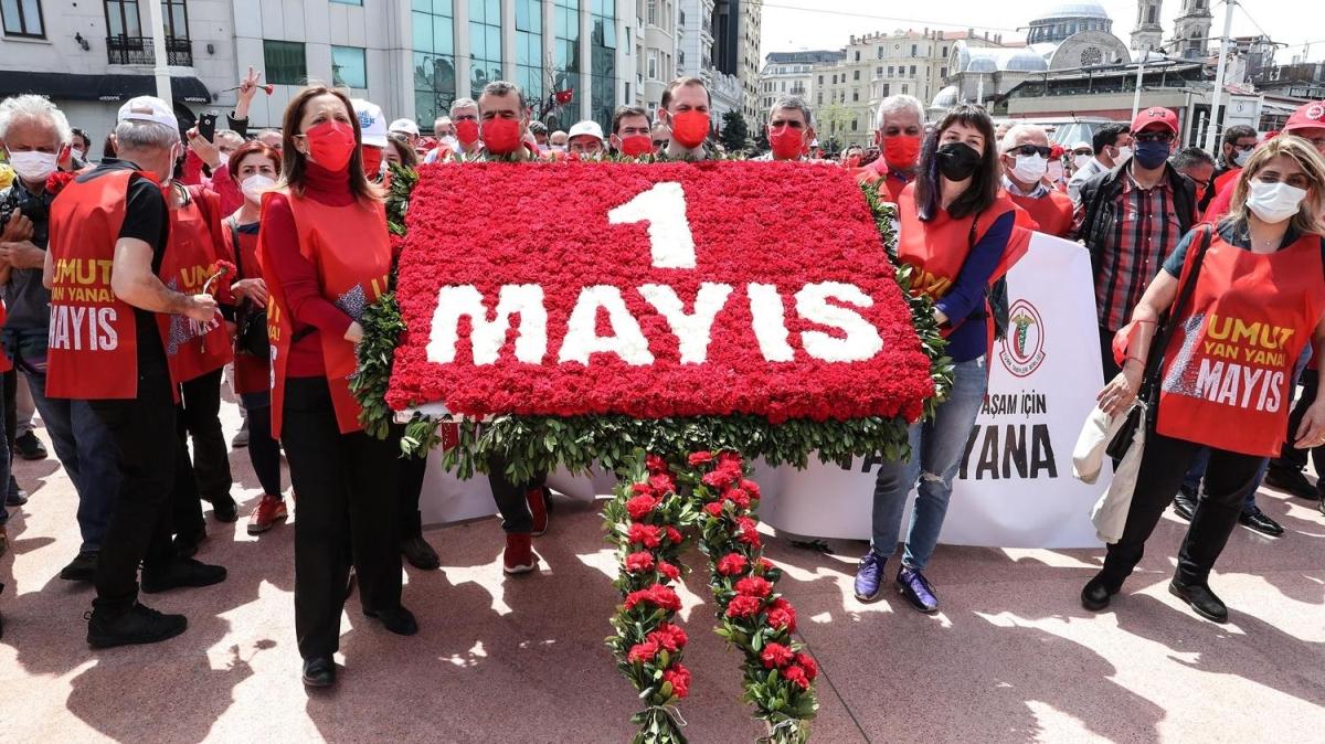 Sendikalardan Taksim'e 1 Mays elengi