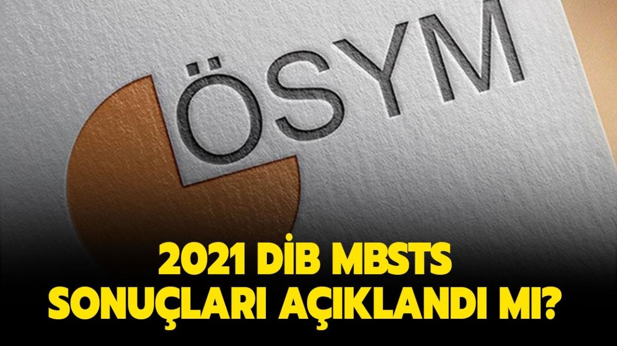 2021 DB MBSTS sonular akland: SYM Diyanet leri Bakanl snav sonular sorgulama ekran! 